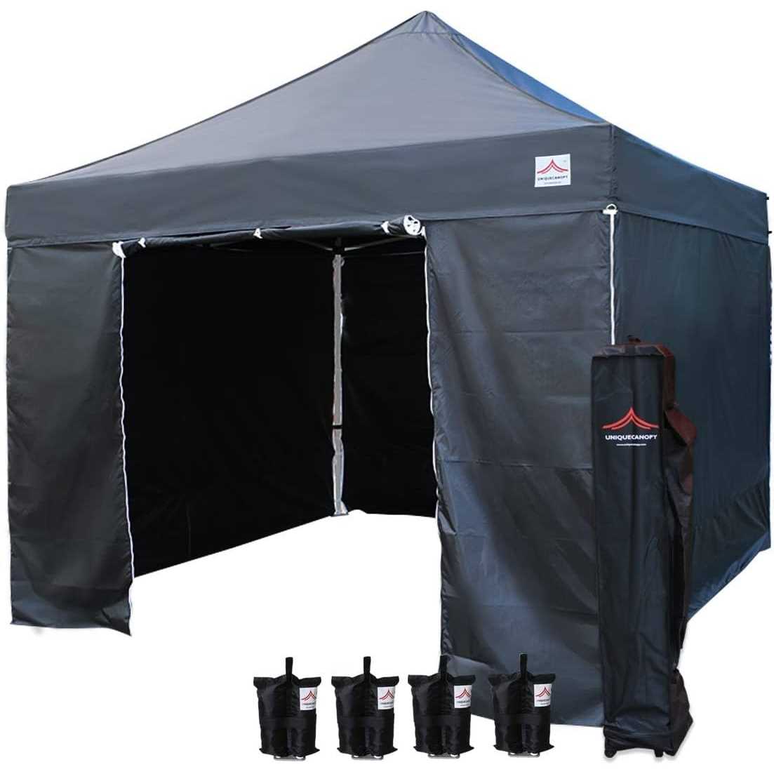 UNIQUECANOPY 10’x10′ Ez Pop Up Canopy Tent Commercial Instant Shelter with Heavy Duty Roller Bag