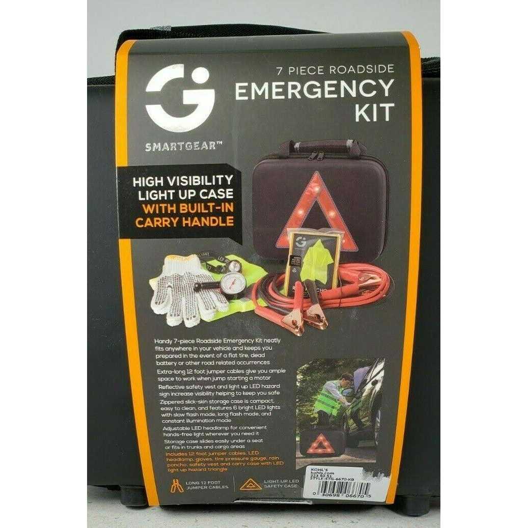 Smartgear Emergency Kit 7 piece Roadside STG-6670-KB