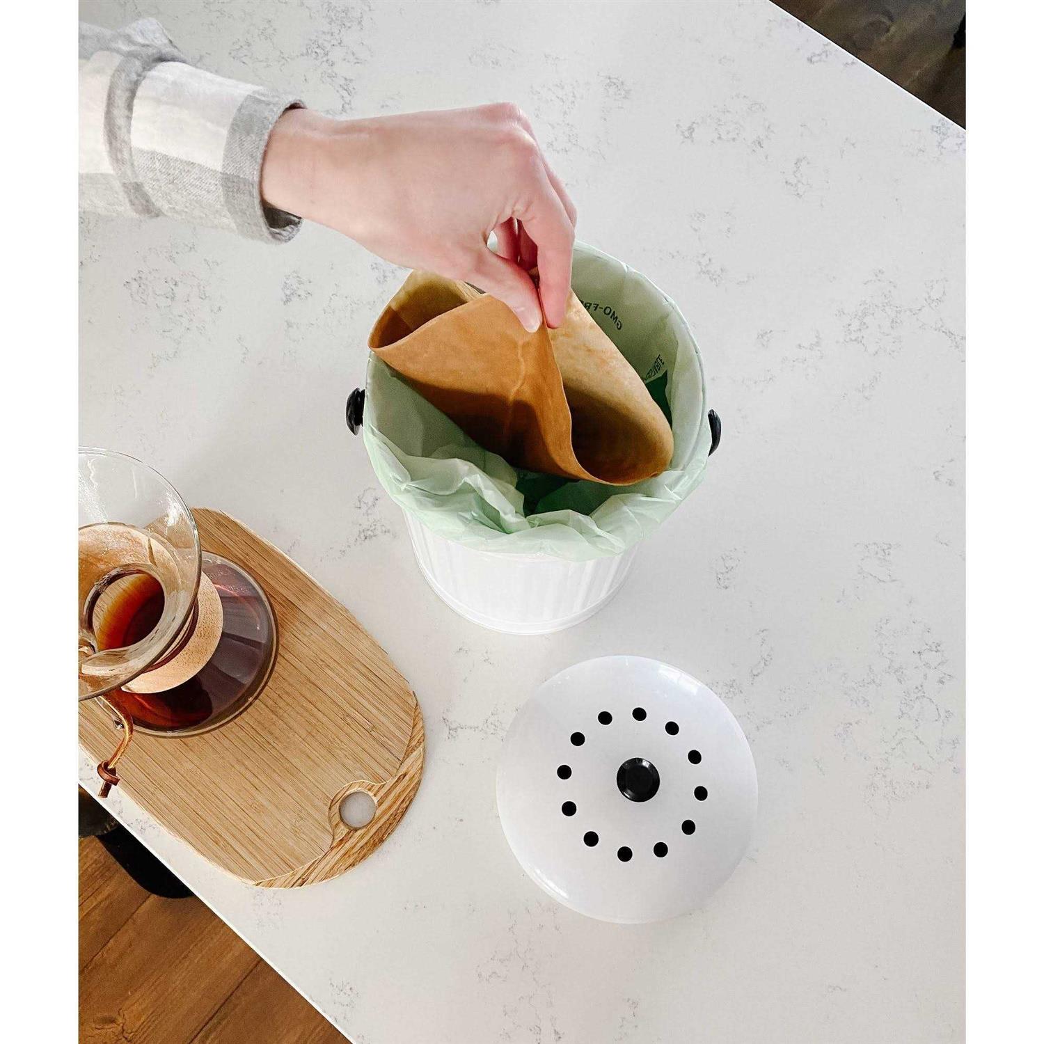 Behrens Kitchen Countertop Compost Bin With Lid