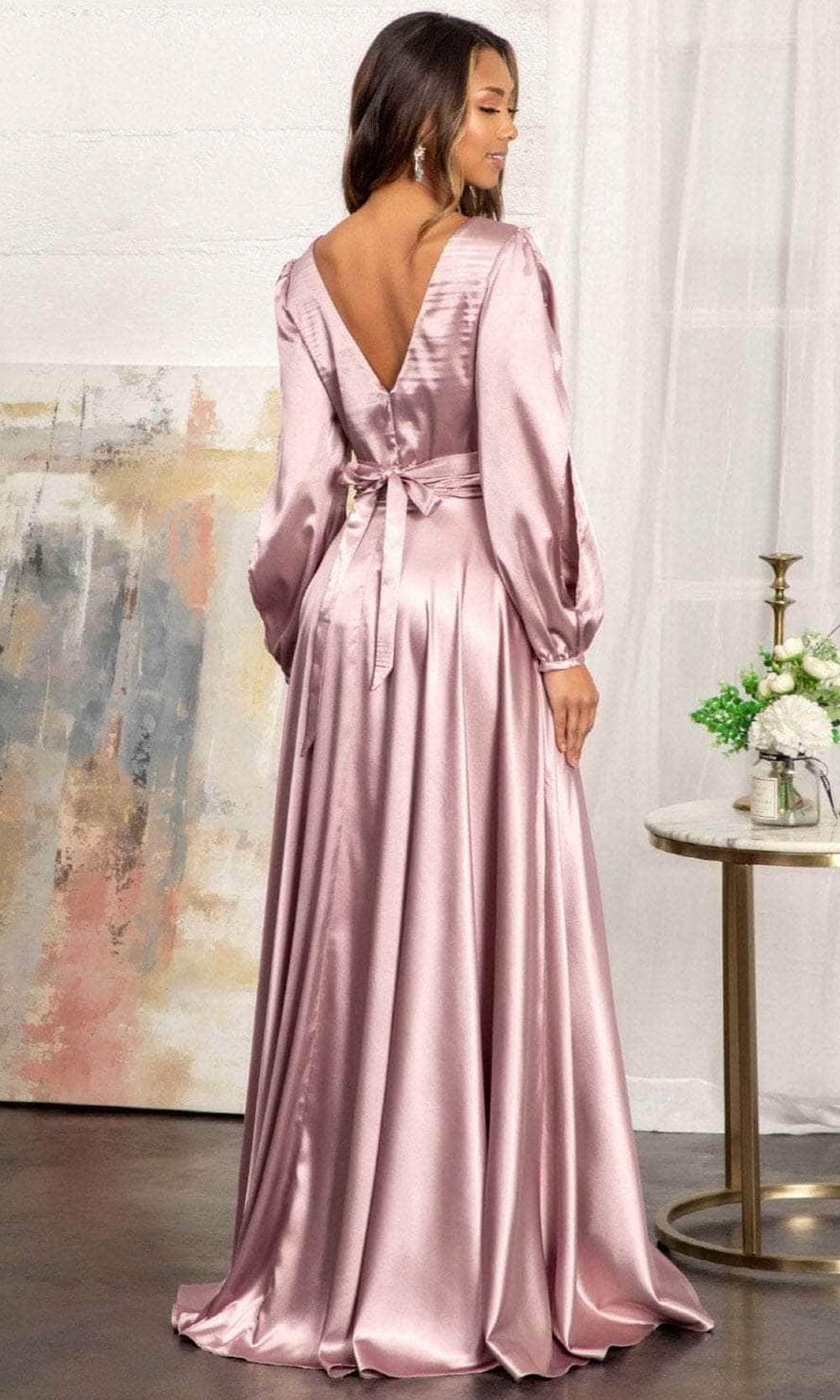 Split Sleeve High Slit Evening Dress