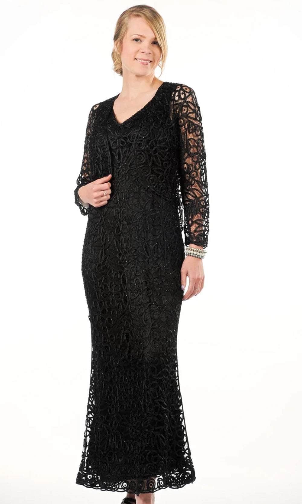 Lace V-Neck Mother Of The Bride Dress