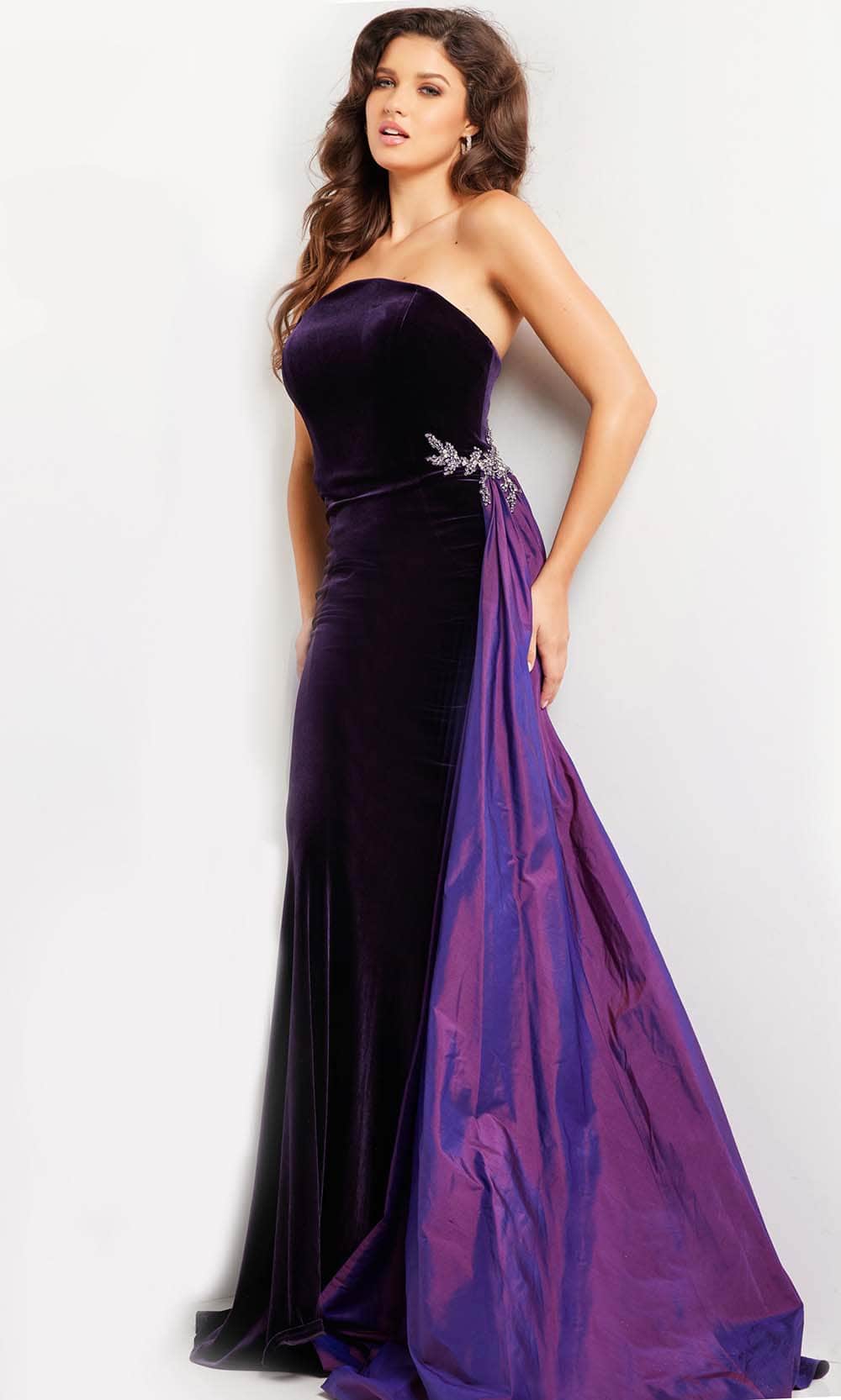 Velvet Mermaid Prom Dress