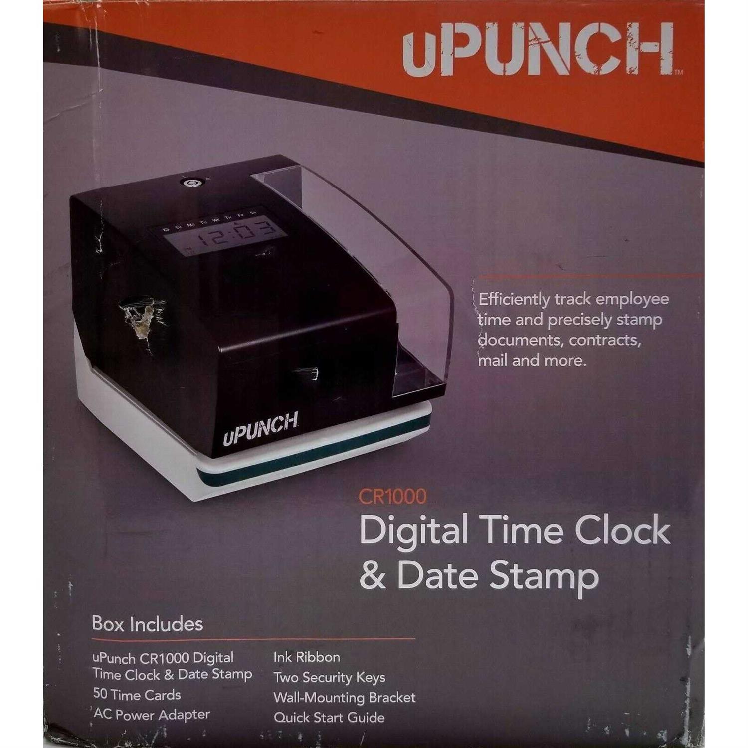 uPunch Digital Time Clock And Date Stamp CR1000