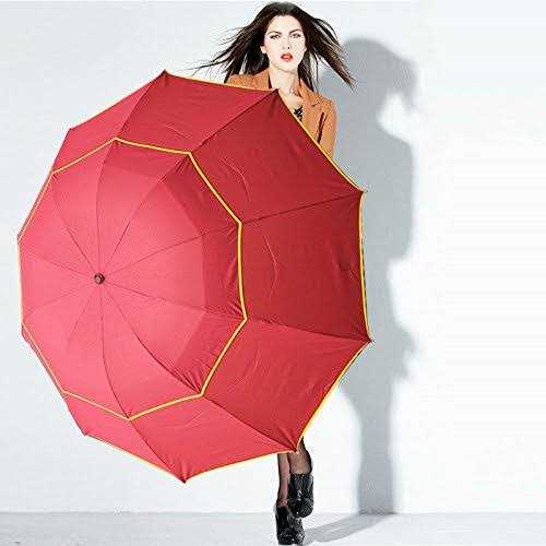 ZY-Umbrella 62 Unisex Large Double Golf Rain Umbrella, Portable and Lightweight with Small Folding Length