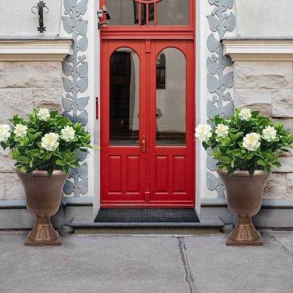 Worth Garden 15 in. x 22 Plastic Urn Planter