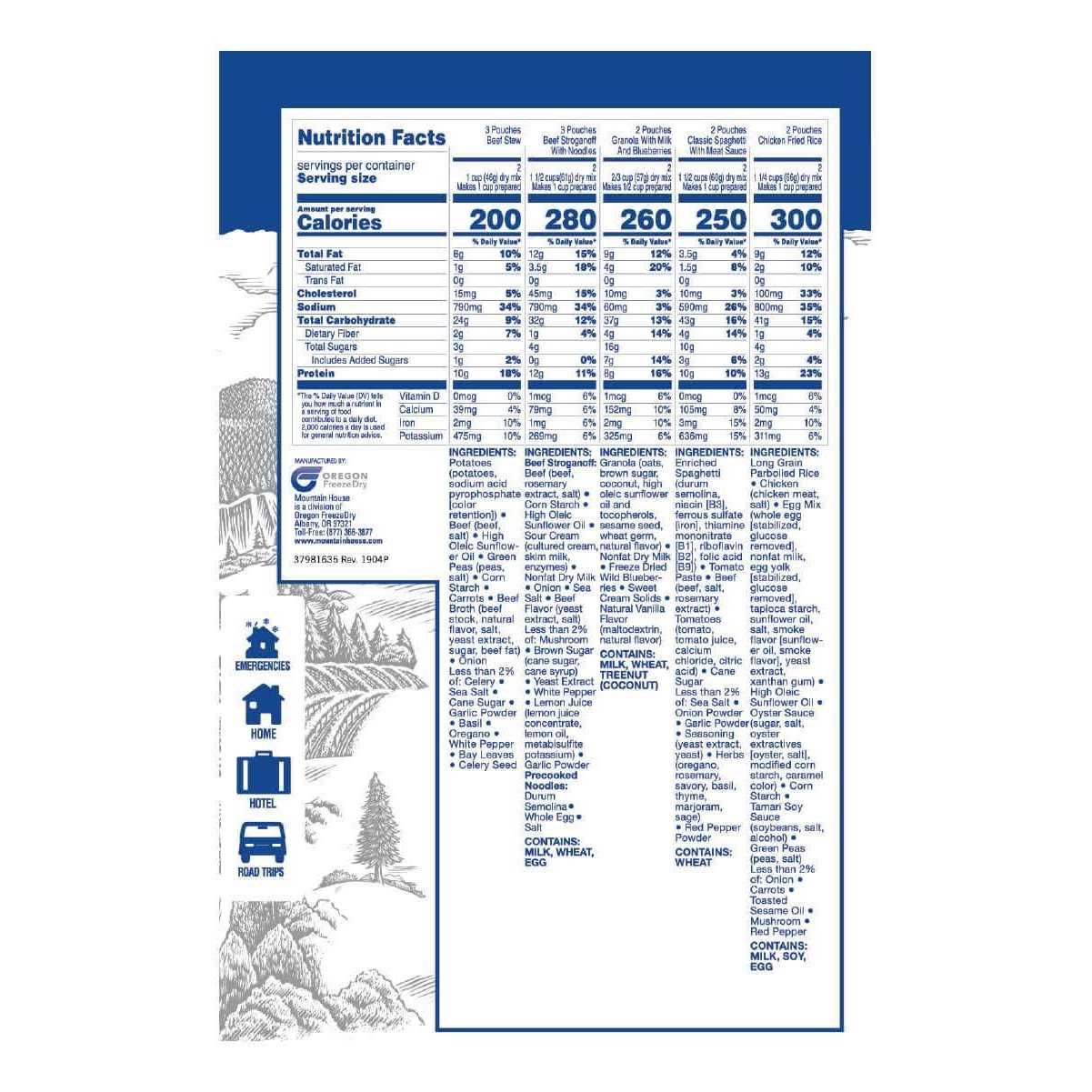 Mountain House Classic Assortment Bucket