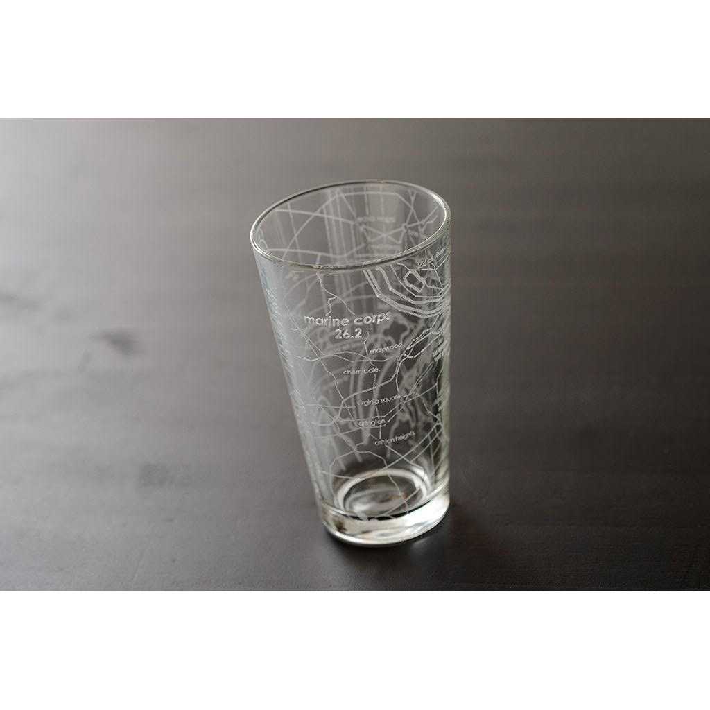 26.2 Marathon Map Pint Glass Standard