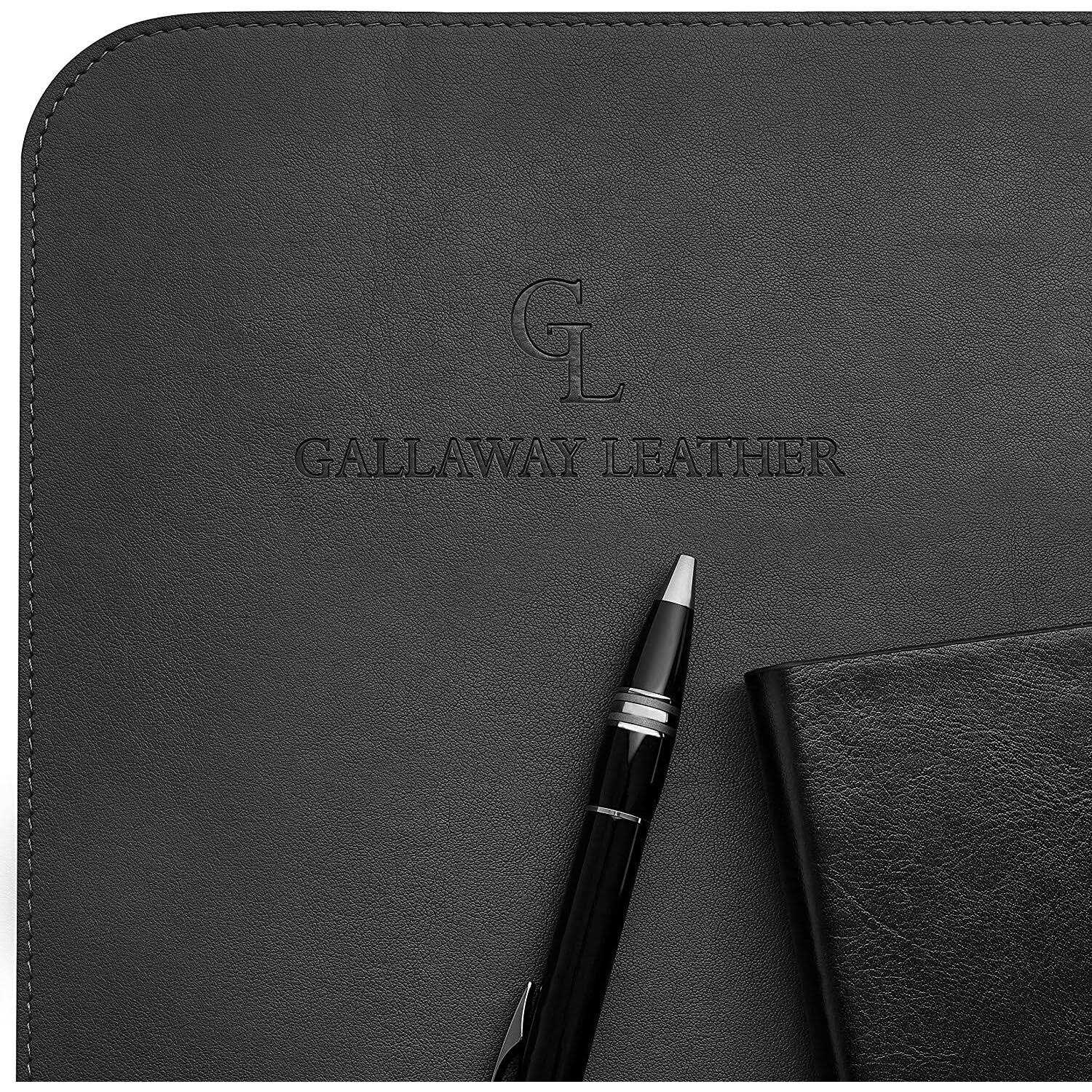 Gallaway Leather Mat Office Desk Pad Large 36 x 17 Dark Brown Desk Mats on Top of Desks