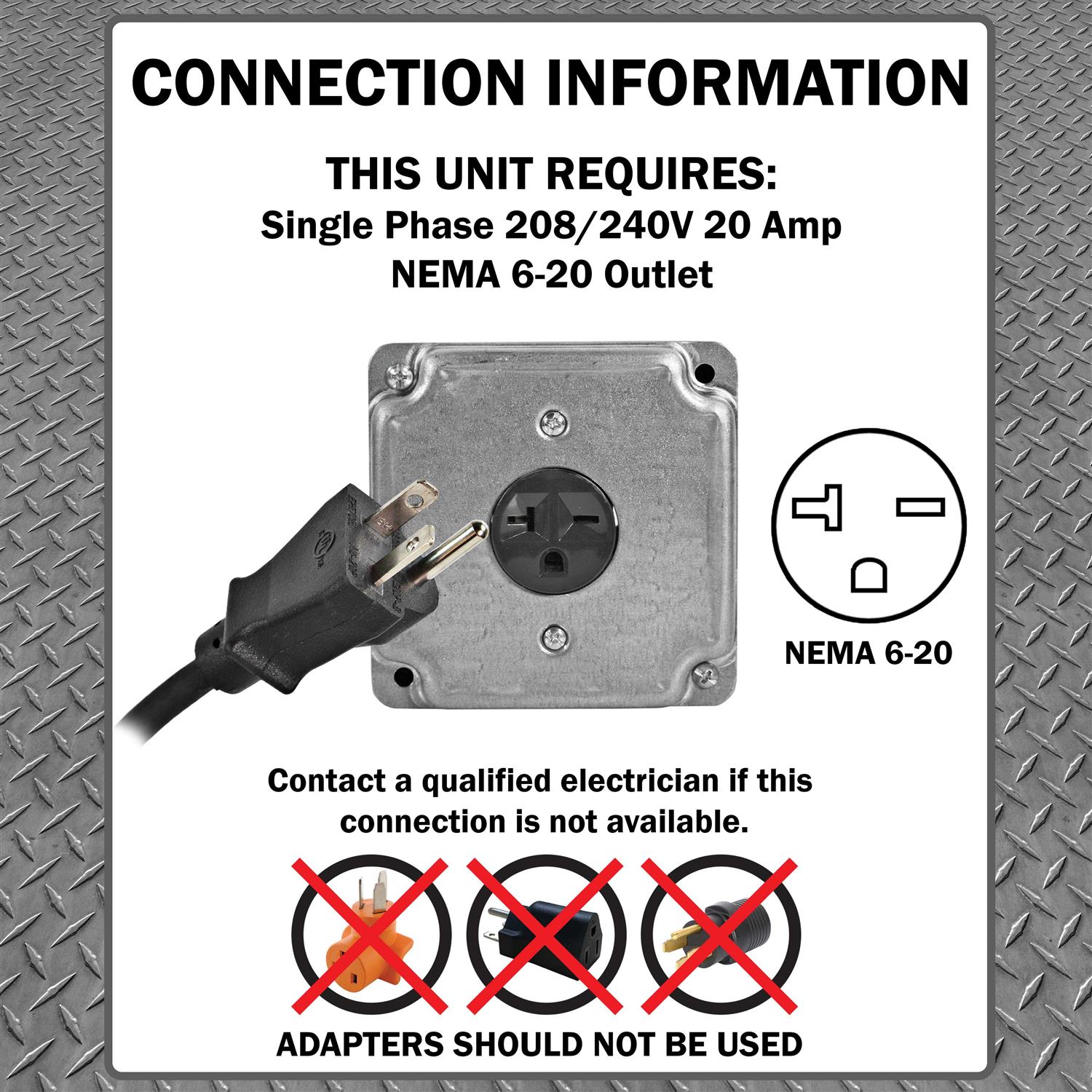 World & Main 240V Comfort Zone Industrial Heater