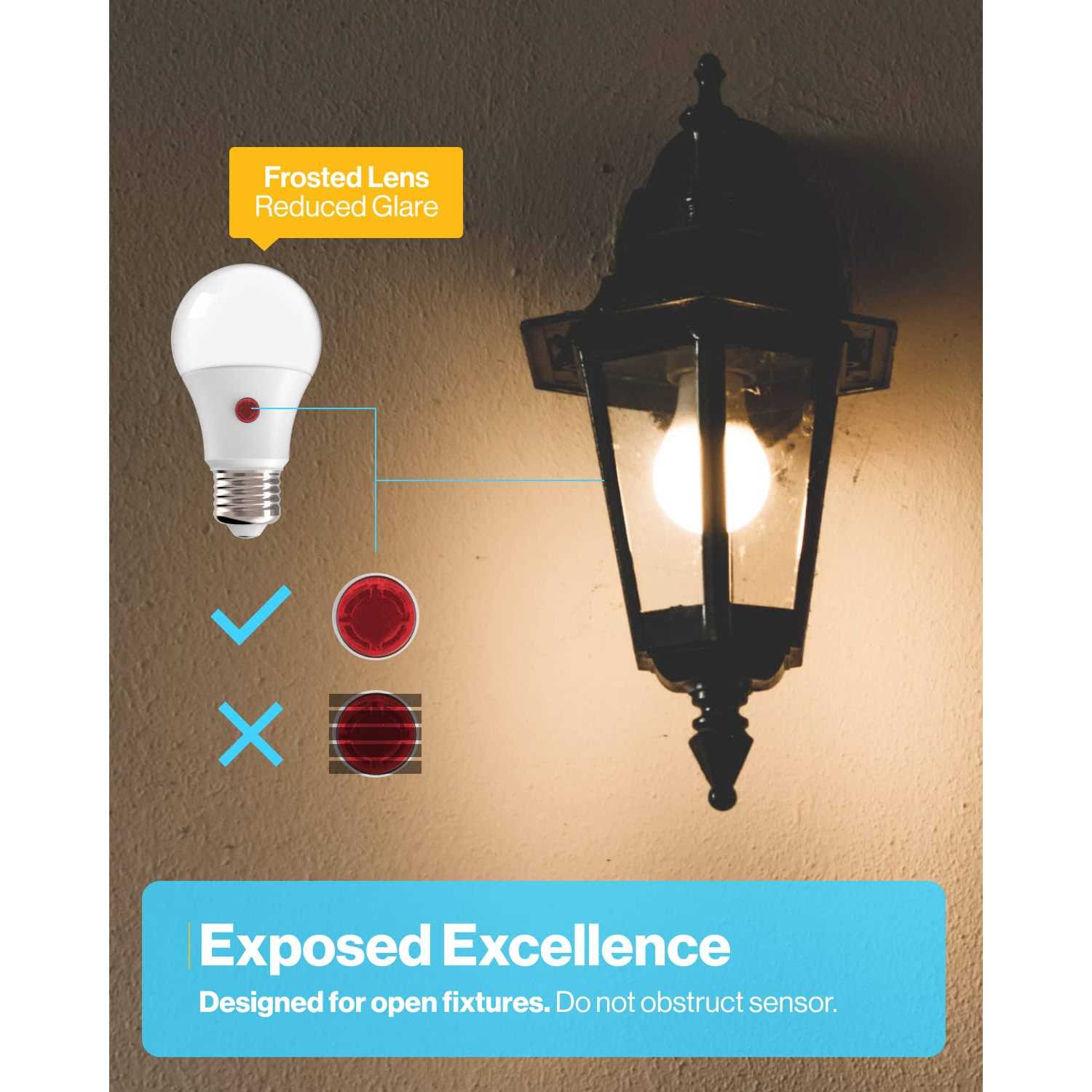 Sunco Lighting A19 Dusk to Dawn 9W LED Light Bulb