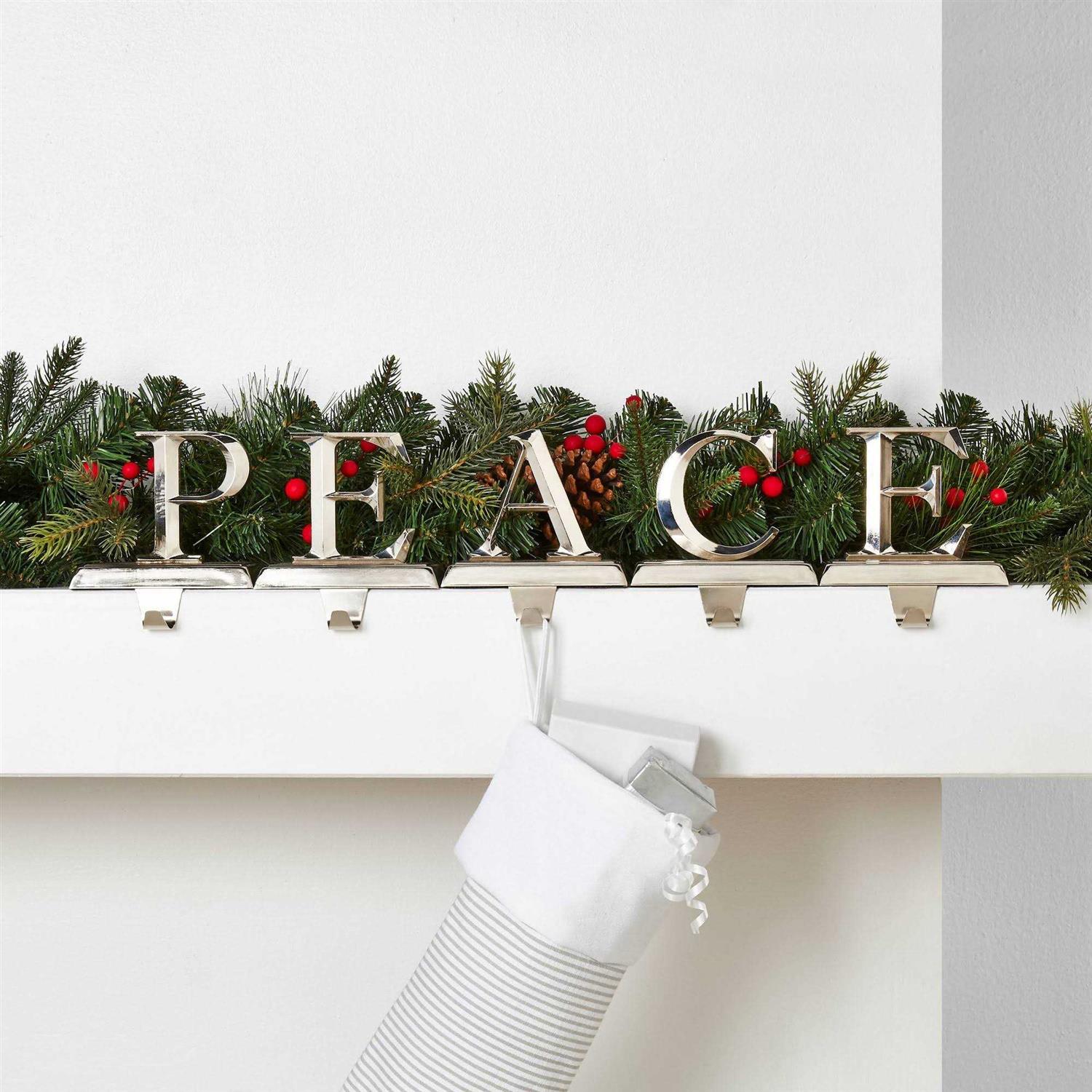 Wondershop 5pk Metal PEACE Christmas Stocking Holder