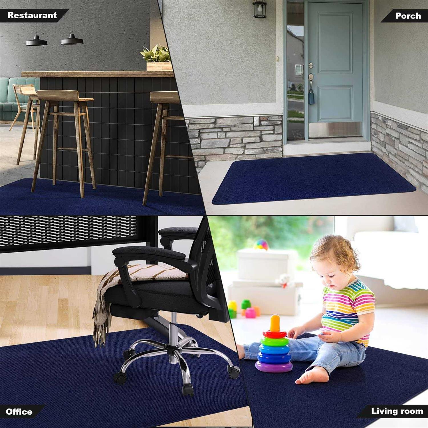 CELION Edging Office Chair Mat for Hardwood & Tile Floor 55×35 Computer Gaming Rolling Chair Mat