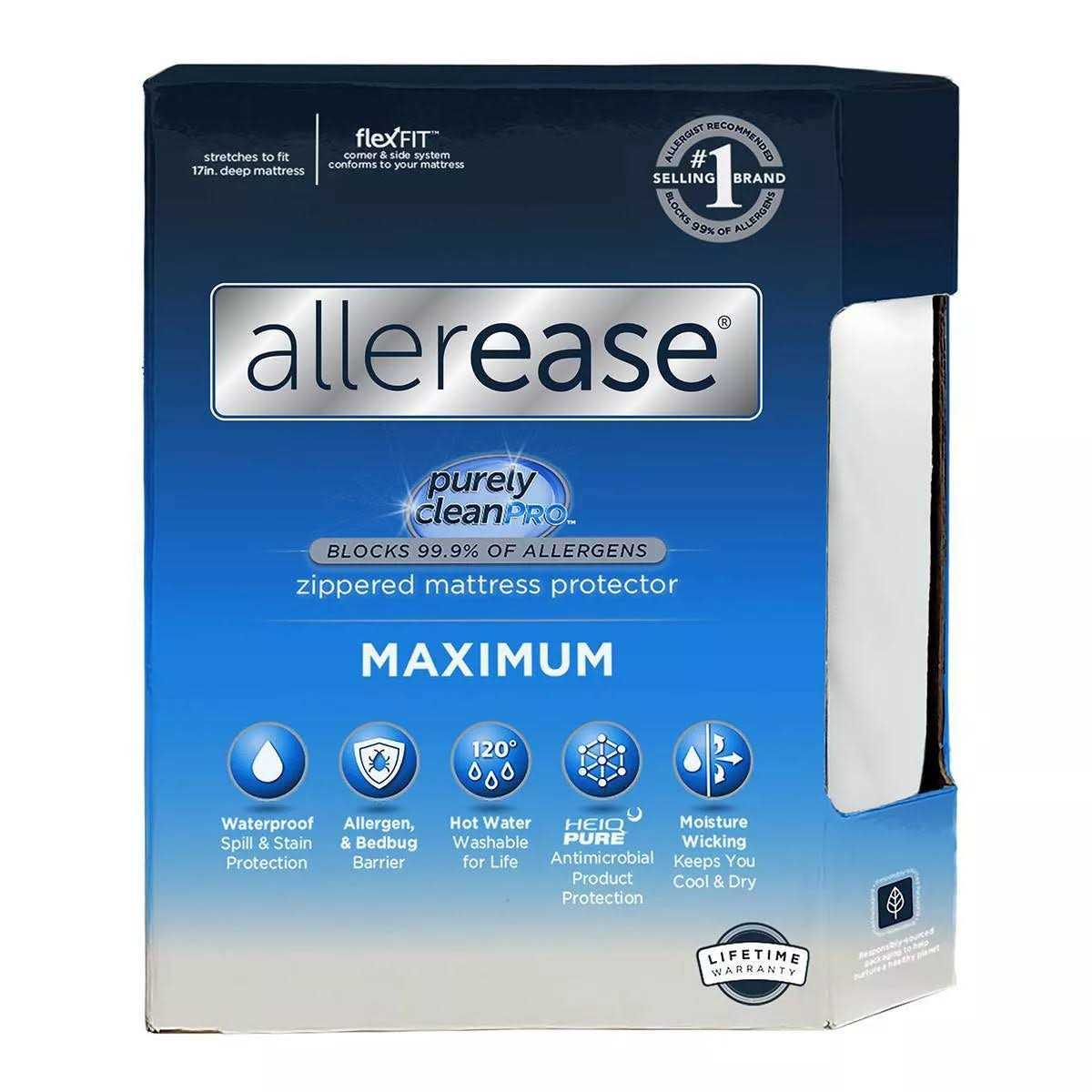 AllerEase Maximum Allergy Zippered Mattress Protector