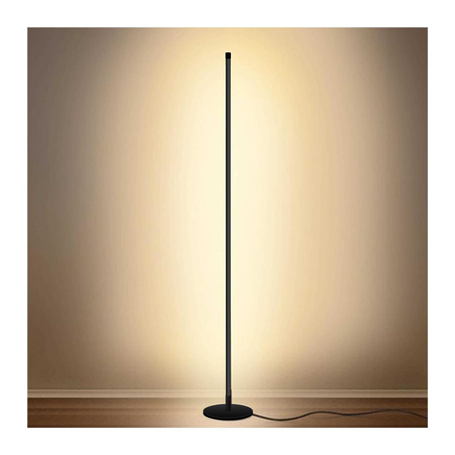 TXONE modern led standing corner lamp black decor contemporary metal floor lamp for living room bedrooms with Remote & Touch Control