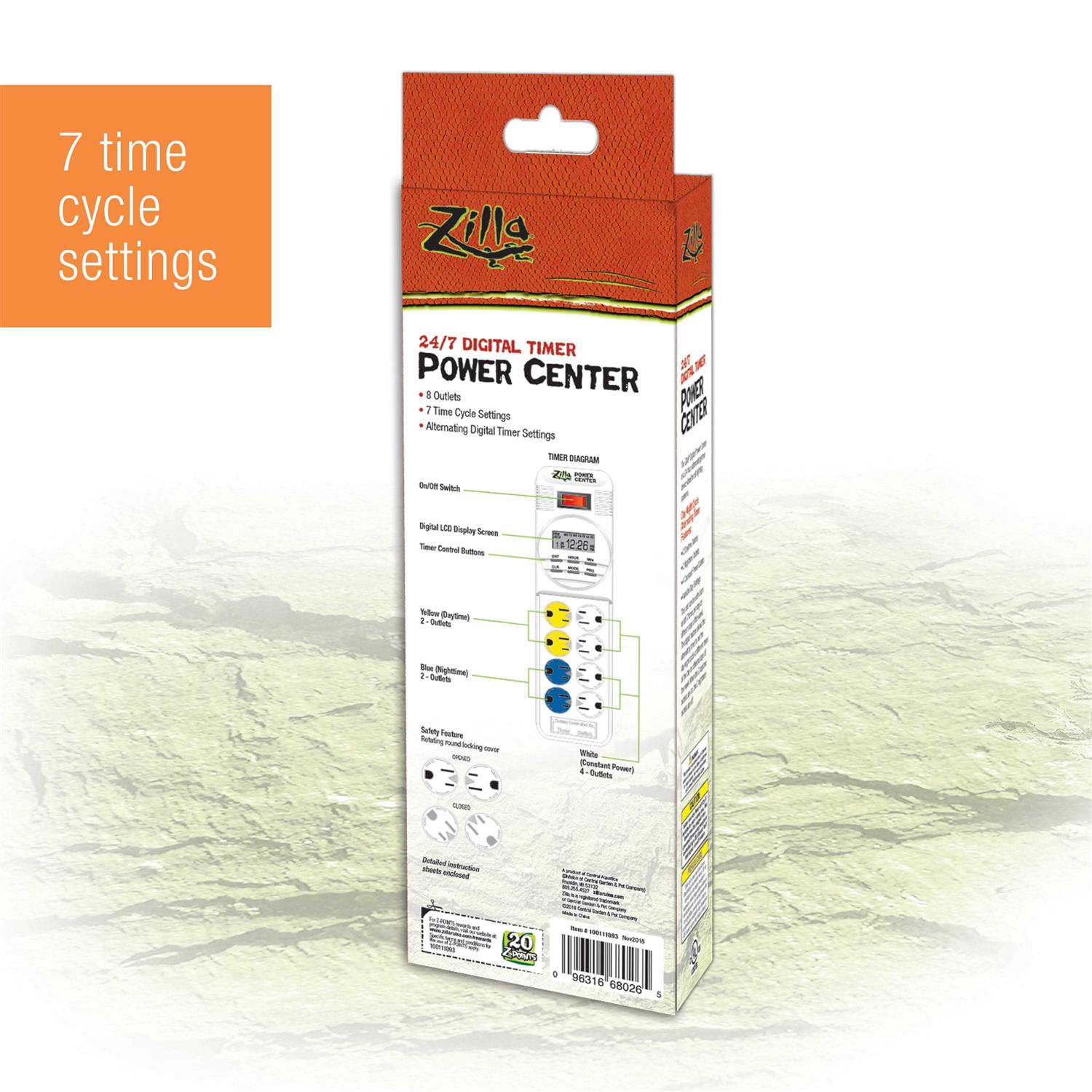 Zilla 24/7 Digital Timer Power Center
