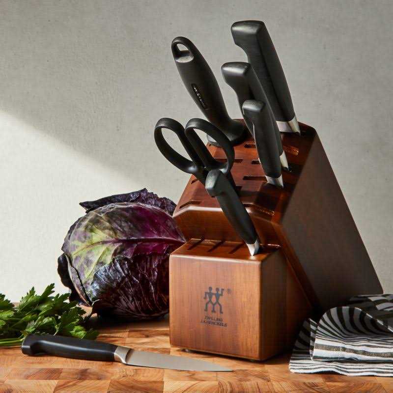 Zwilling J.A. Henckels Four-Star 8-Piece Acacia Knife Set