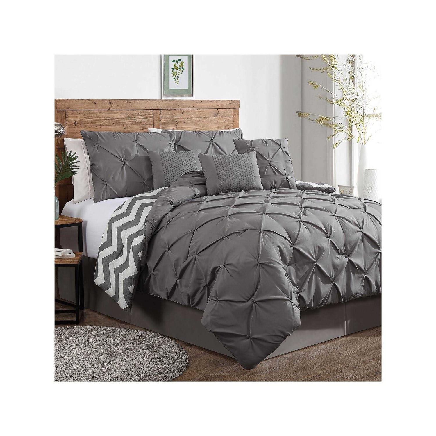 Avondale Manor 7-Piece Ella Pinch Pleat Comforter Set