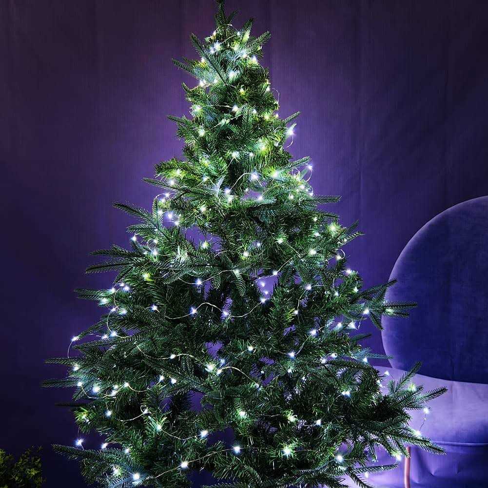 ZELUXDOT 600 leds String Lights Fairy String Lights 200ft Long Outdoor Waterproof Copper String Lights with Remote 8 Modes for Bedroom