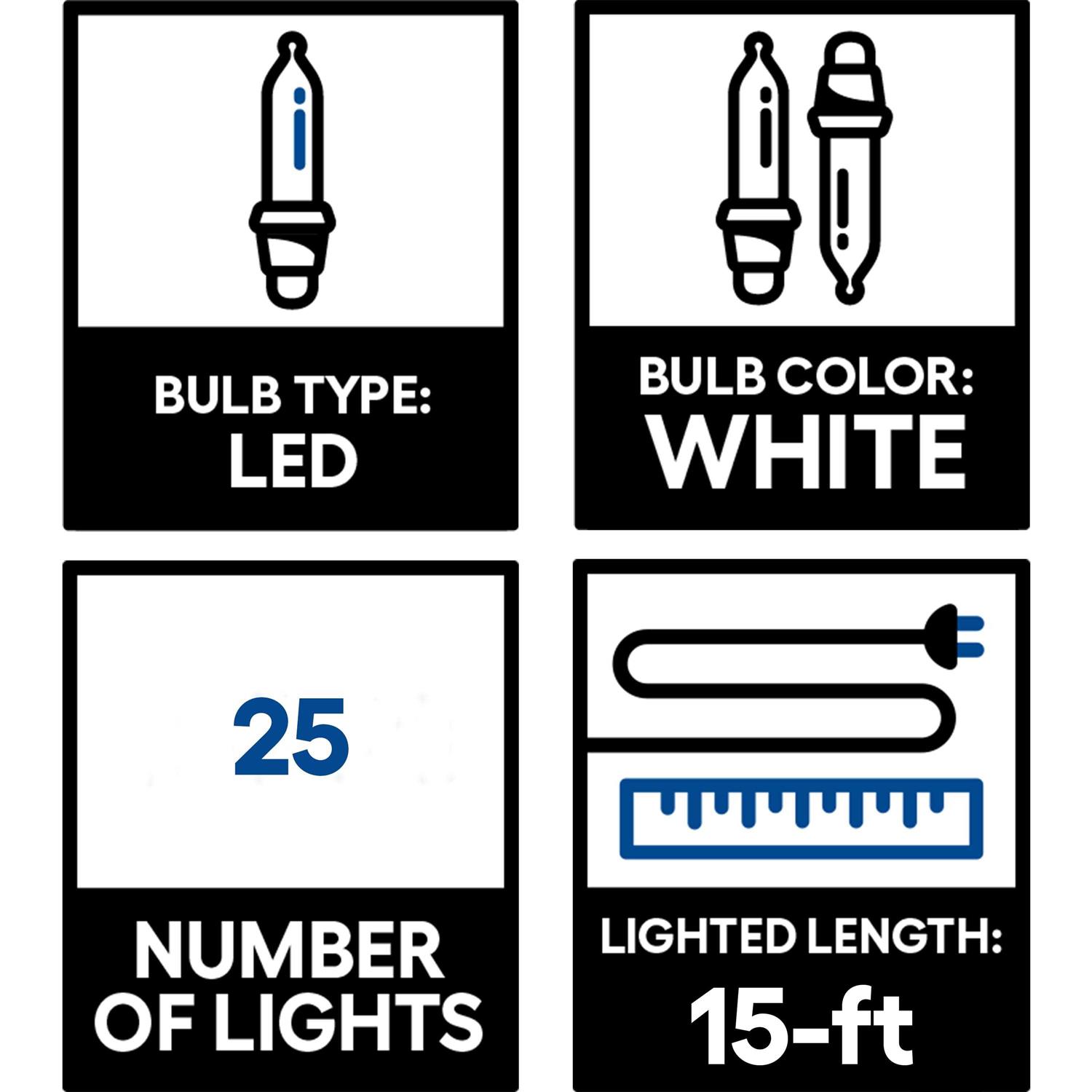 Vickerman 25 G30 LED Light on Green Wire