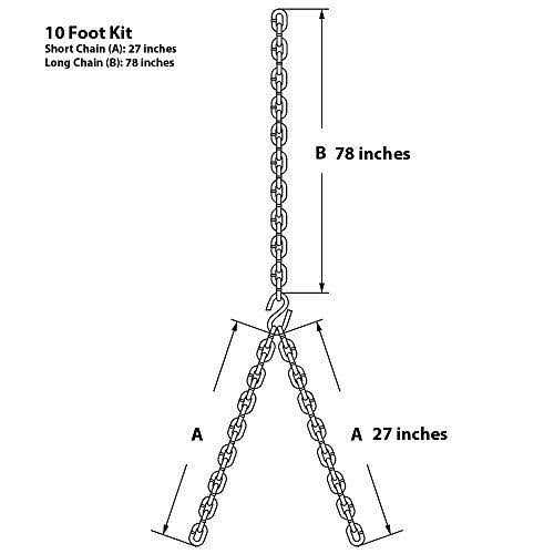 Barn Shed Play Heavy Duty 700 Lb Porch Swing Hanging Chain Kit