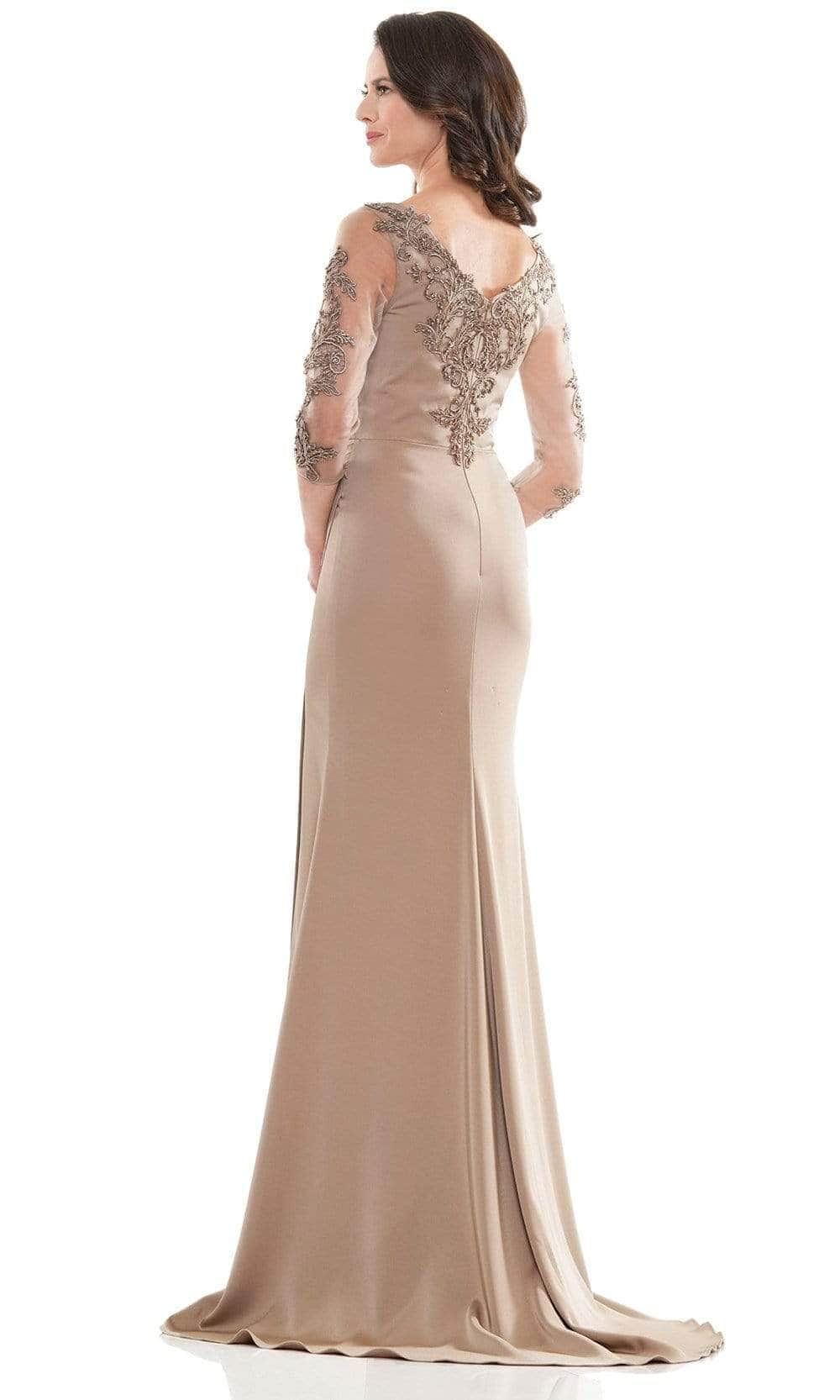 Quarter Sleeve Lace Formal Gown