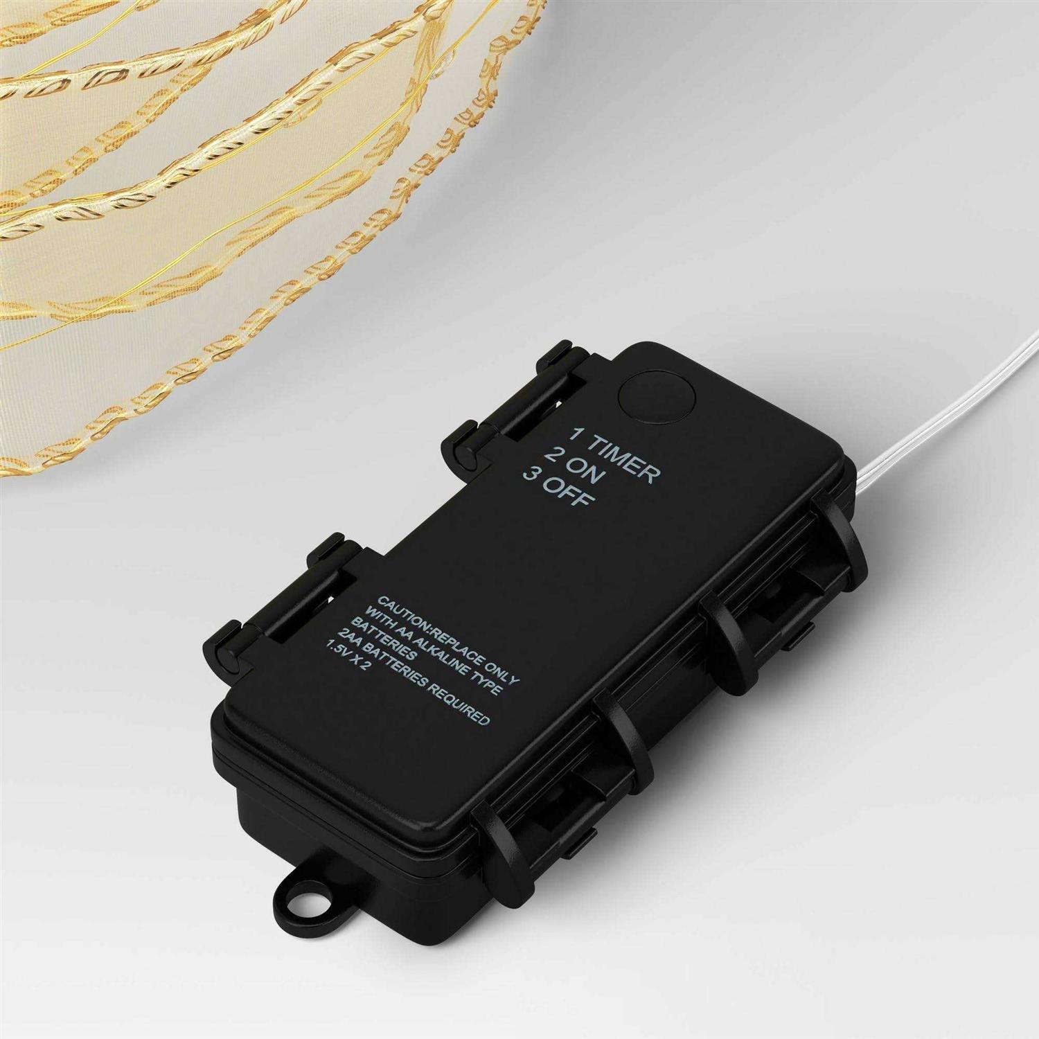 Wondershop 30ct LED Gold Ribbon Dewdrop Christmas String Lights Garland Warm White Gold Wire