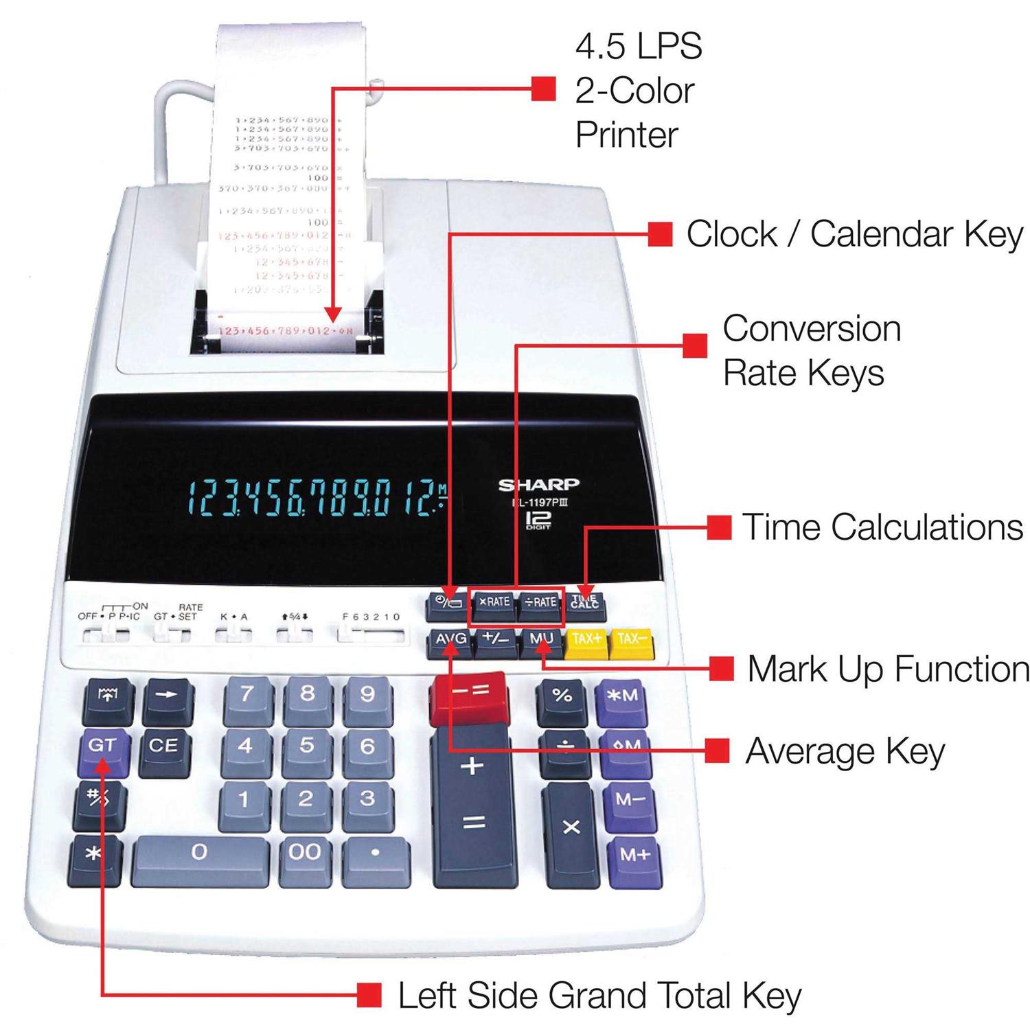 Sharp Printing Calculator EL1197PIII