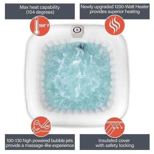 Aleko Square Iatable Hot Tub Spa with Cover