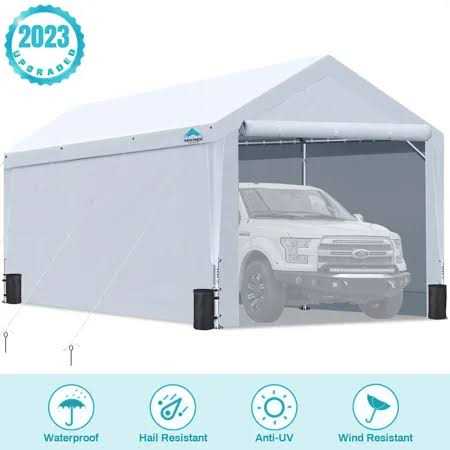 Advance Outdoor 10×20 ft Heavy Duty Carport Sidewalls and Doors