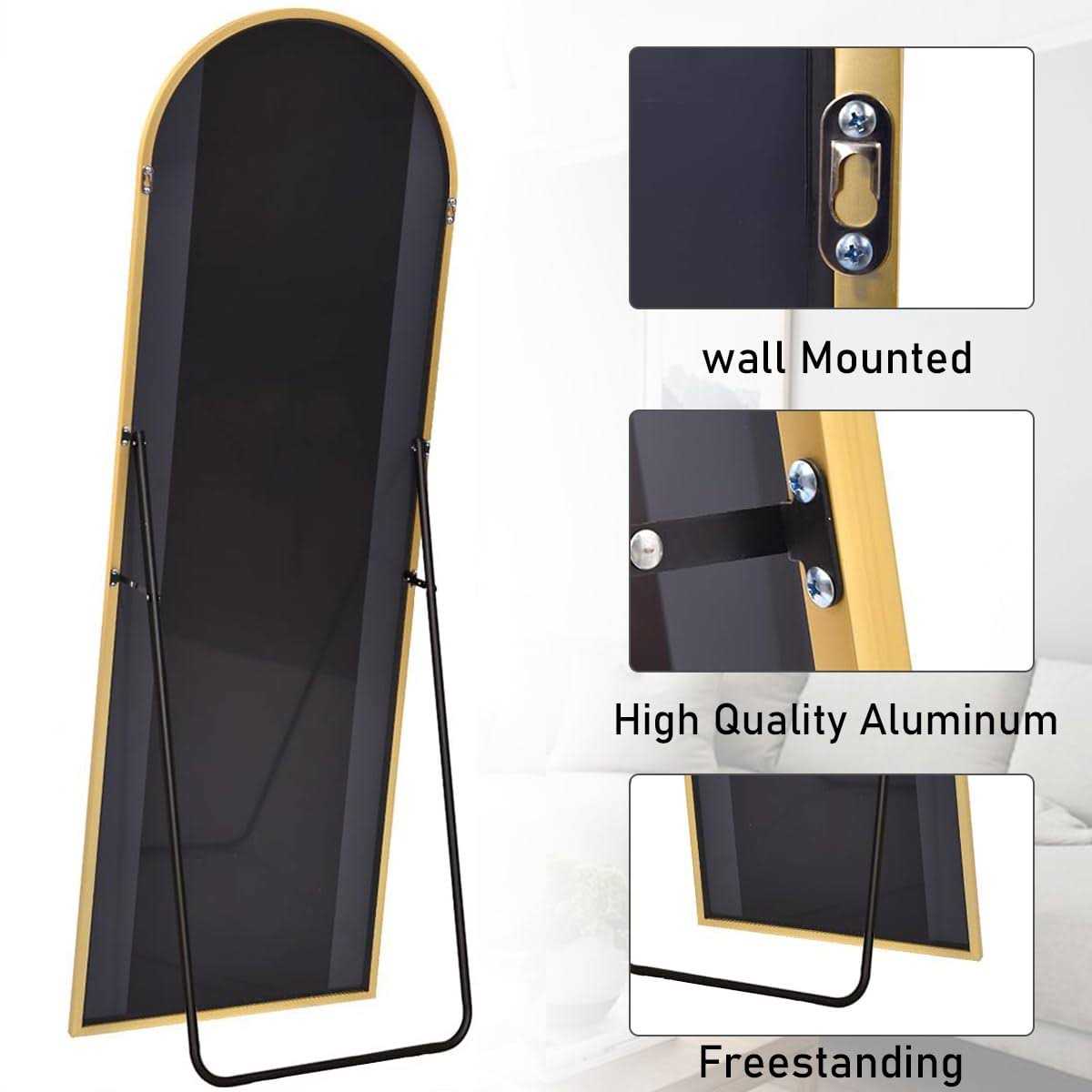 Zmycz Full Length Mirror 65×22 Floor Mirror With Stand Hanging Or