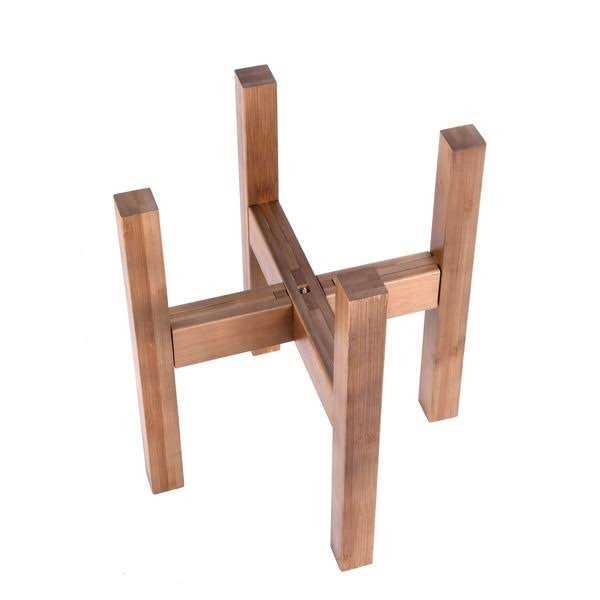 Better Homes & Gardens Brown Polygonous Expand Wood Plant Stand