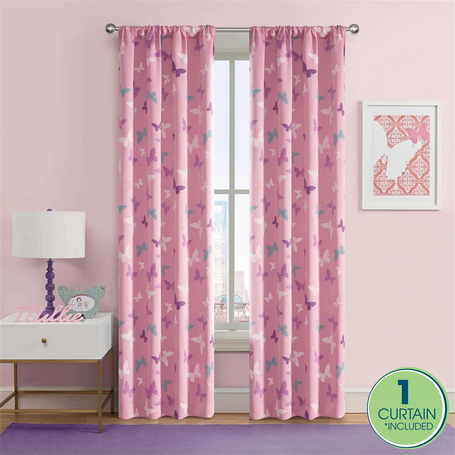 Your Zone Blackout Curtain Panel with Bonus Glow in the Dark