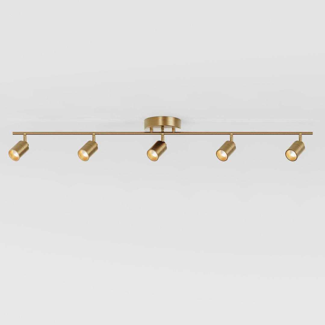 VidaLite Shura 4 ft Brushed Brass Integrated LED Fixed Track Lighting Kit 3000k