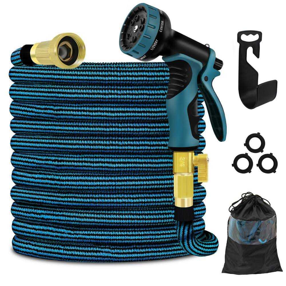 WeGuard 3/4 in. 100 ft. Expandable Garden Hose Flexible Water Hose with 10 Function Nozzle Durable 3750d Water Hose