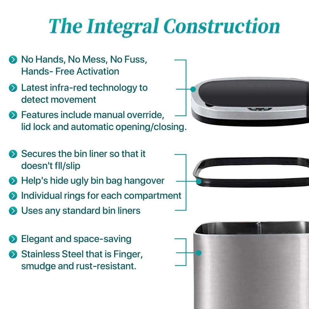 13 Gallons Steel Touch Top Trash Can Dkelincs