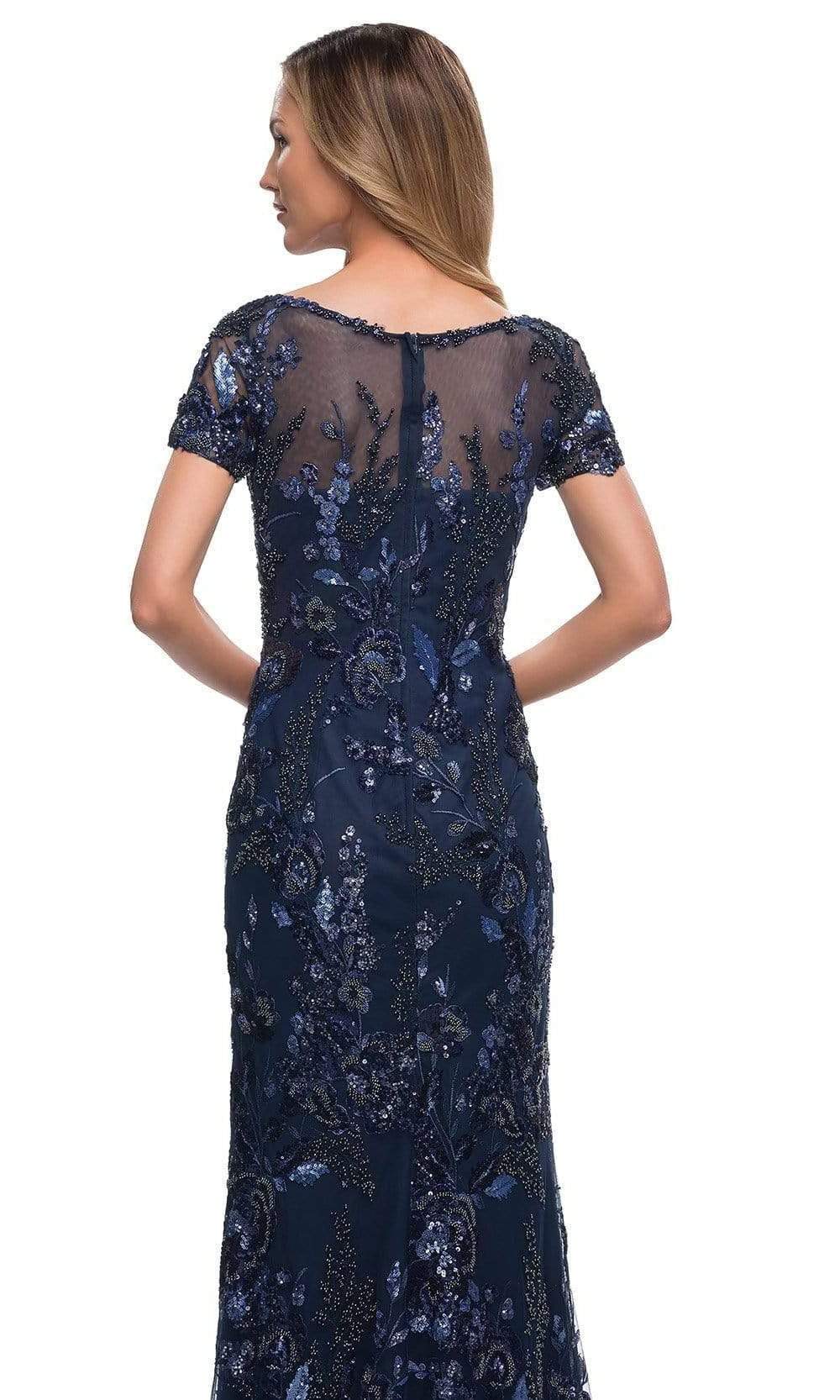 29961 Floral Sequined Evening Mother of the Bride Dress
