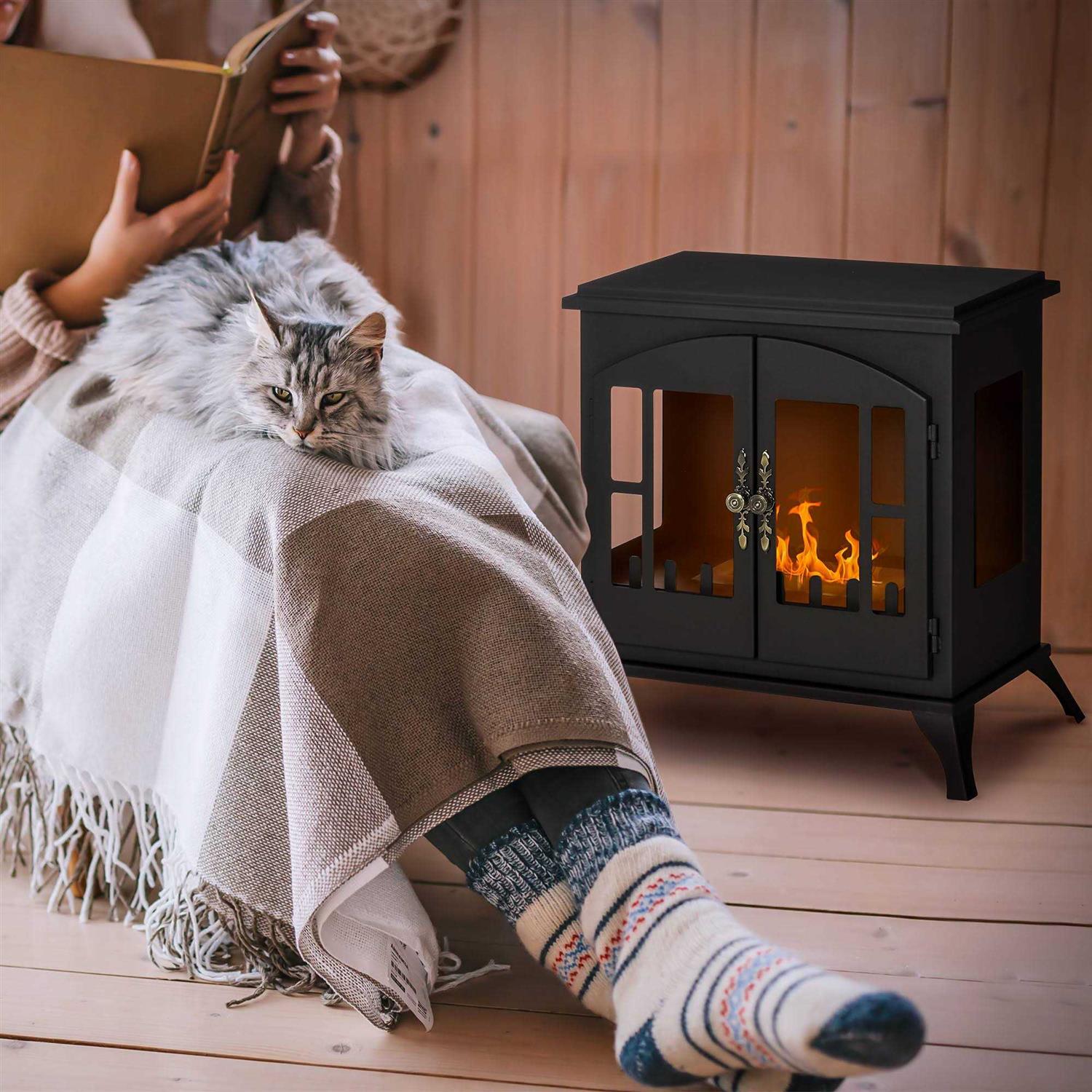 Homcom Freestanding Ethanol Fireplace Stove