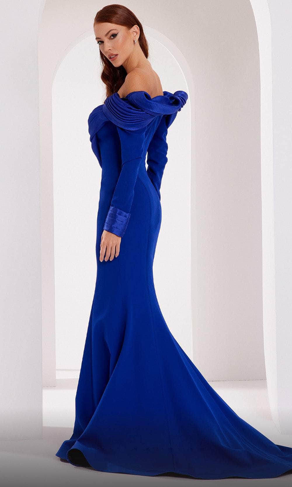 Drape Embellished Mermaid Gown