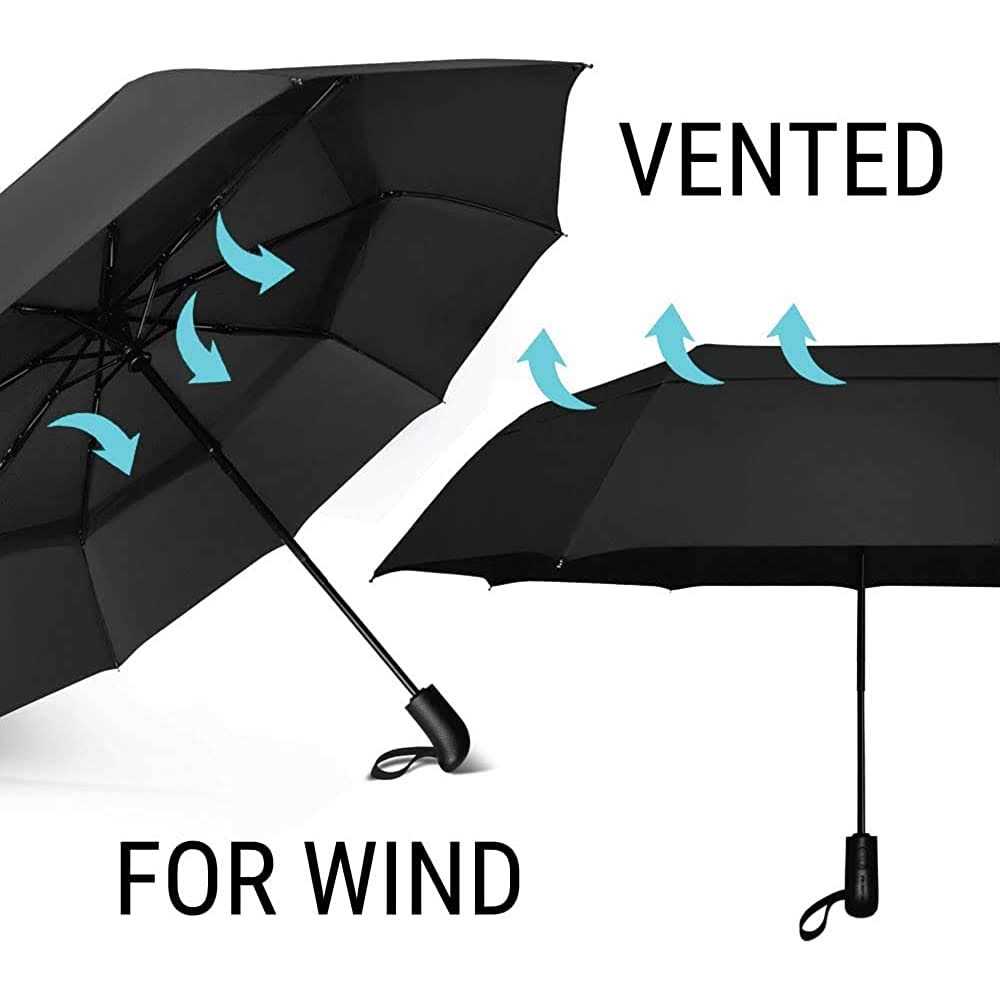 Prostorm Windproof Vented Travel Umbrella Automatic Open & Close Strong