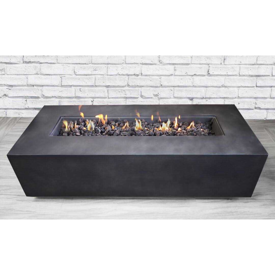 AllModern Rashid Concrete Propane Outdoor Fire Pit Table Finish