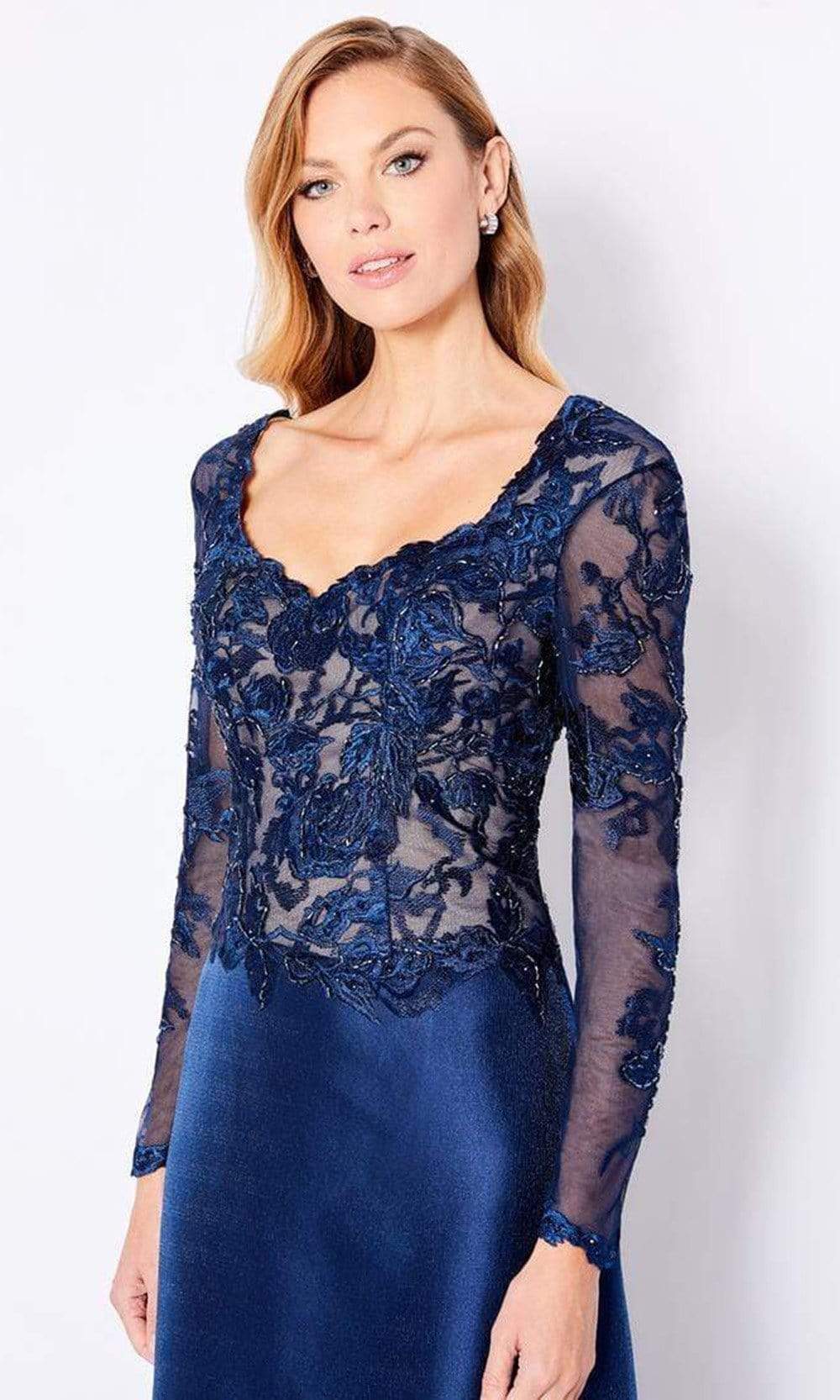 221683 Embroidered Lace Bodice A-Line Gown