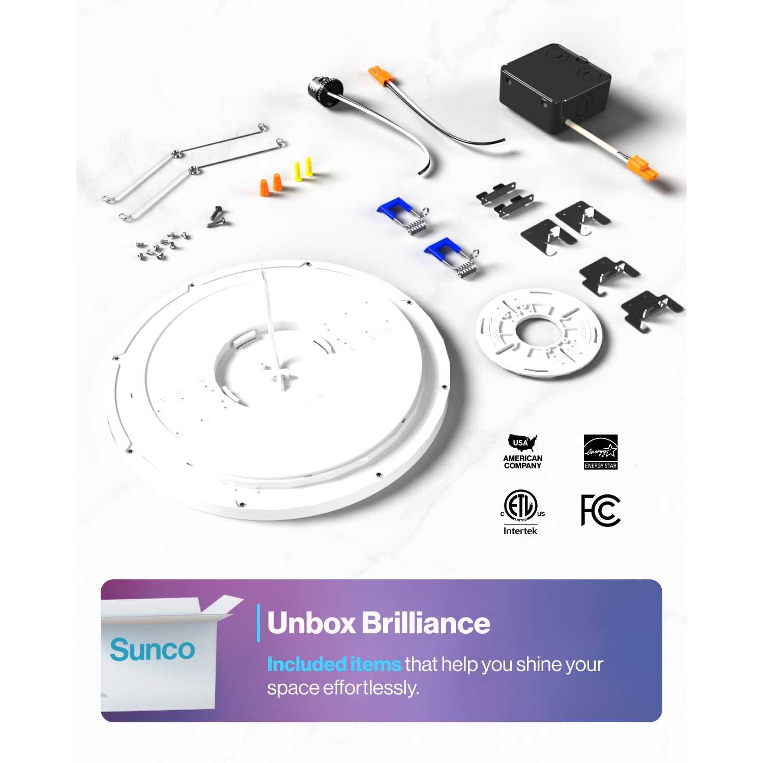 Sunco 2-Pack 13 Inch LED Ceiling Night Light