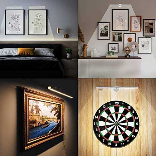 acnctop Picture Light Art Wall Sconces Dimmable 3200k-6500k 10 Watt usb Power Supply led Display Lights for Picture Frame Artworking Portrait