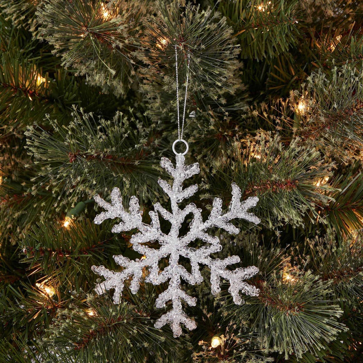 Wondershop Acrylic Snowflake Christmas Tree Ornament Clear