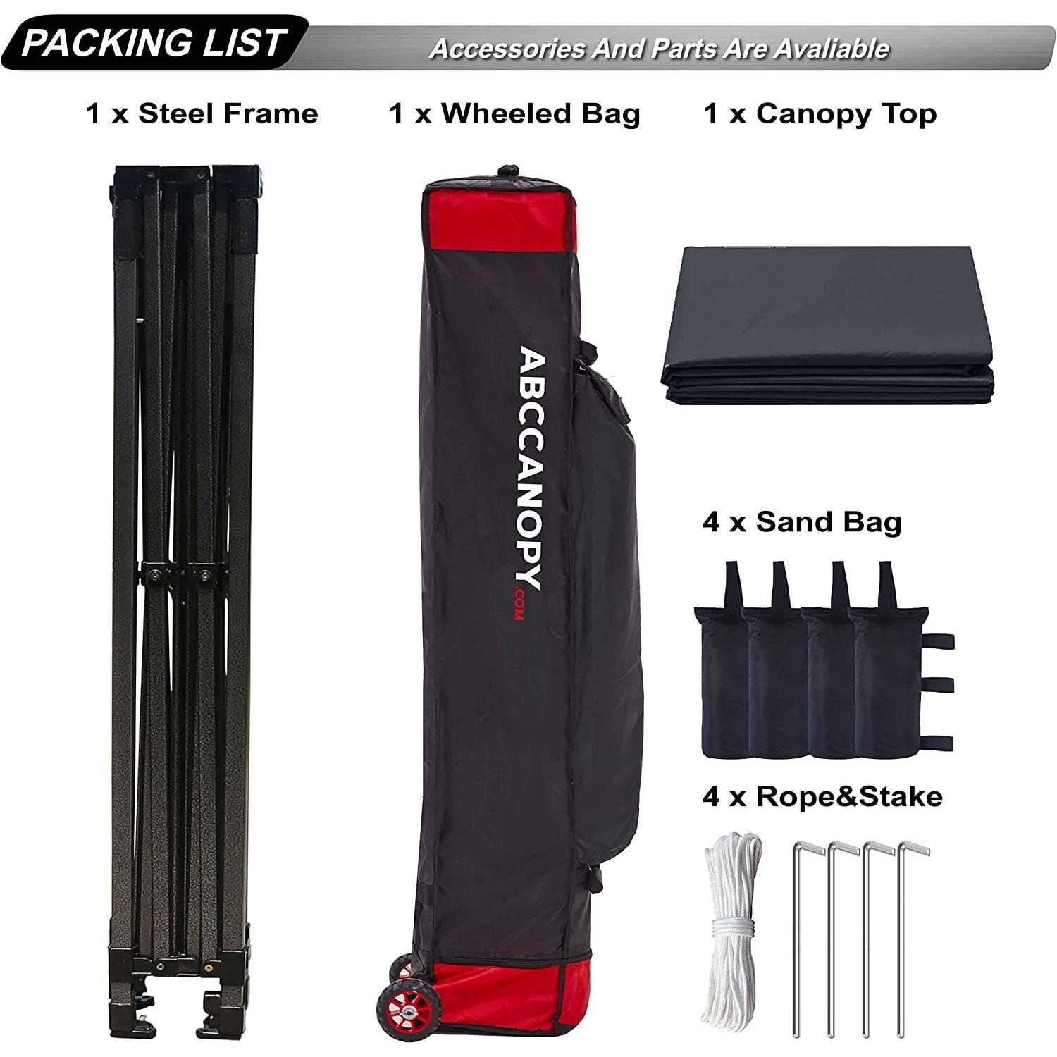 ABCCANOPY Pop Up Canopy Tent Commercial Instant