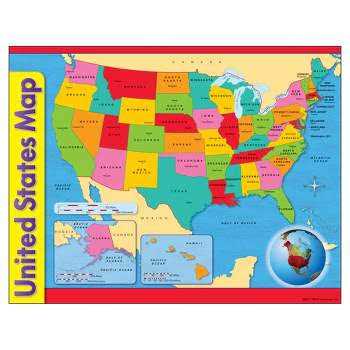 Ashley Productions 12 x 17 Double-Sided US Map Learning Mat
