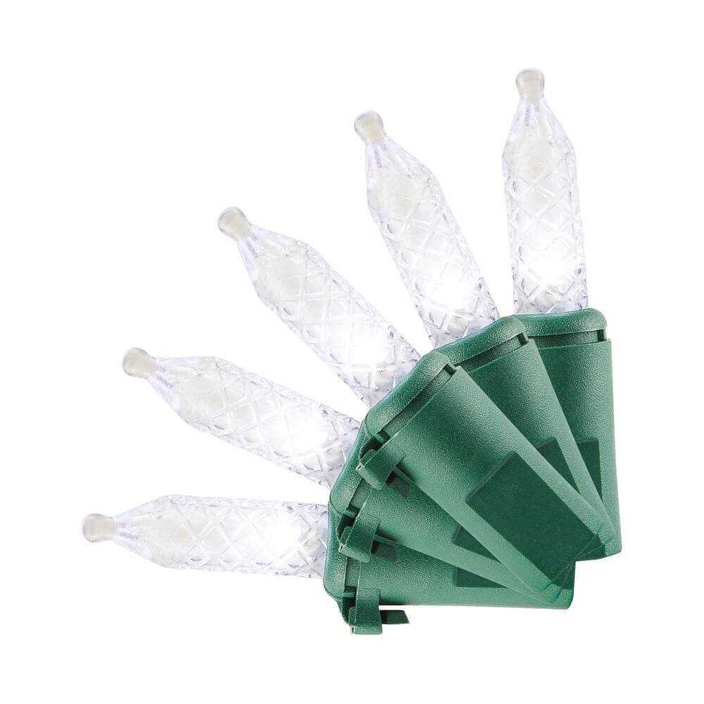 200-Lights Coo-Lights White Faceted M5 LED Lights Home Accents Holiday
