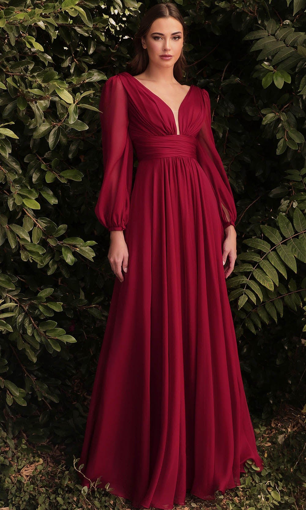 Bishop Sleeve Evening Dress