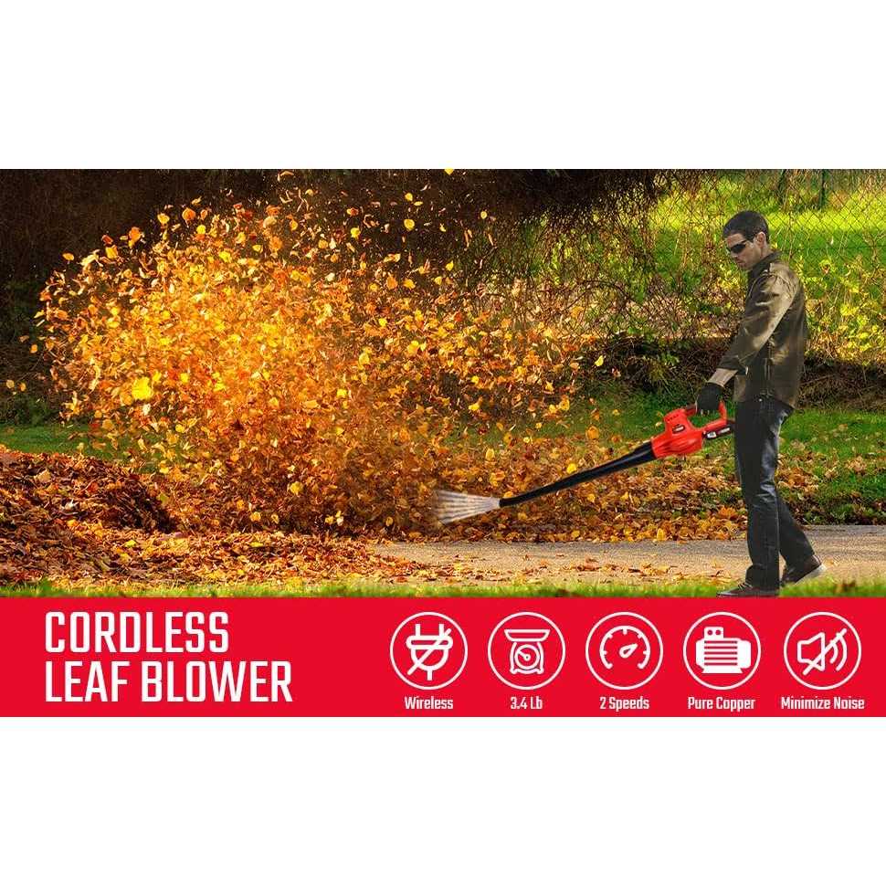 Cordless Leaf Blower 20V Battery Powered Leaf Blower