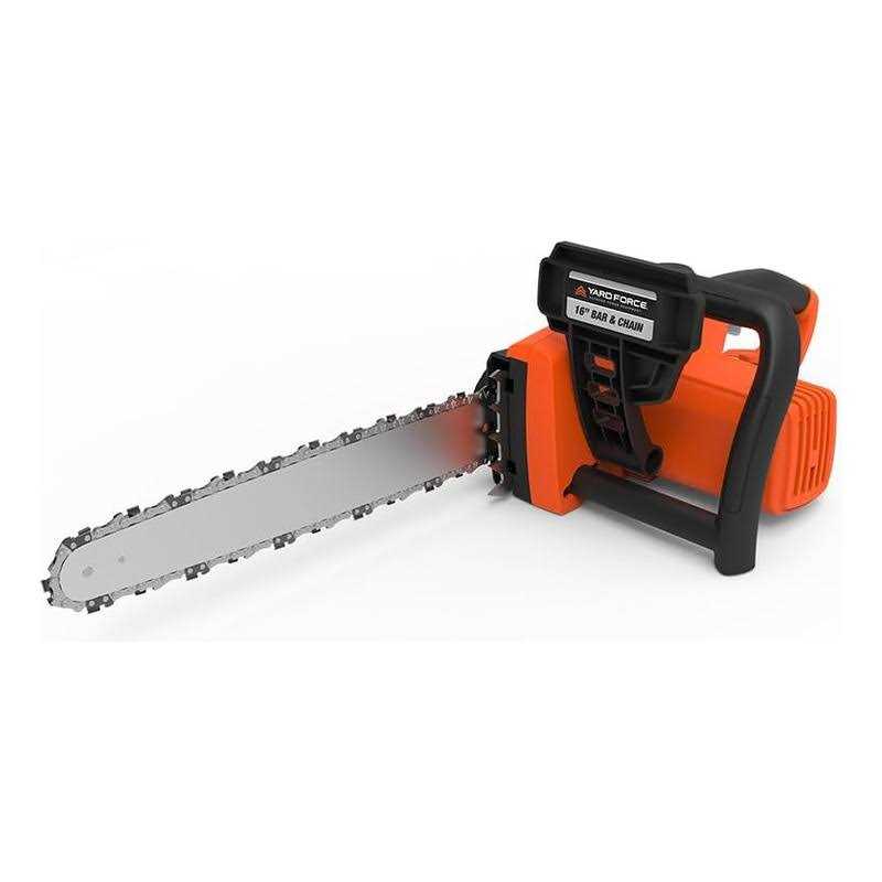 Yard Force 16 in. 15 Amp High-Performance Electric Chainsaw with Auto Chain Tensioner with Bonus PPE Kit